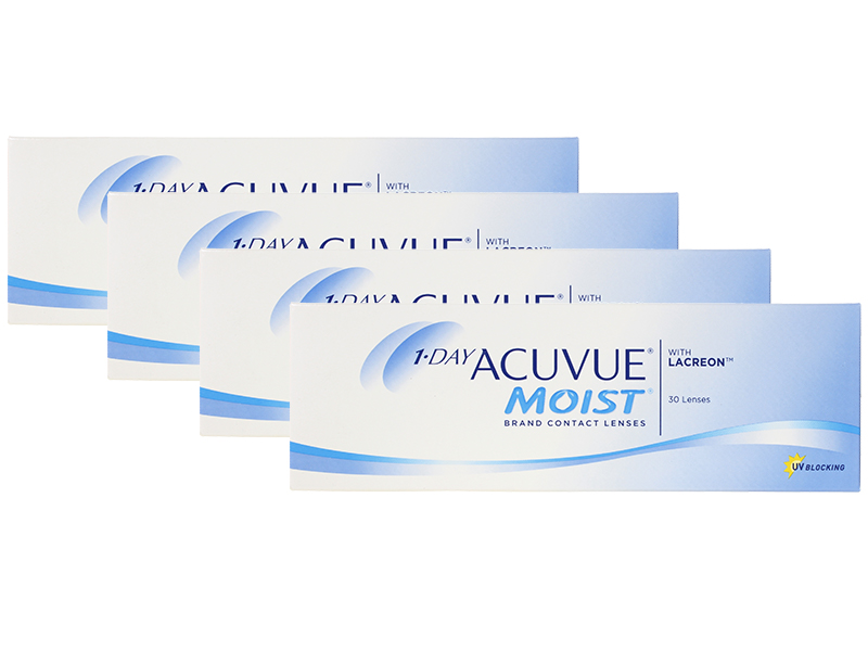 1 Day Acuvue Moist 4-Box Pack (60 Pairs)