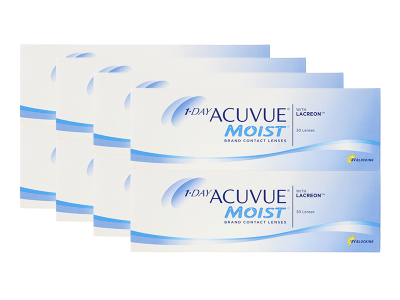 1 Day Acuvue Moist 8-Box Pack (120 Pairs)